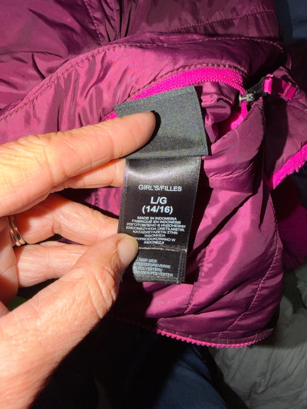 The North Face Plum and Bright Pink Girls'‎ Jacket - Picture 11 of 14